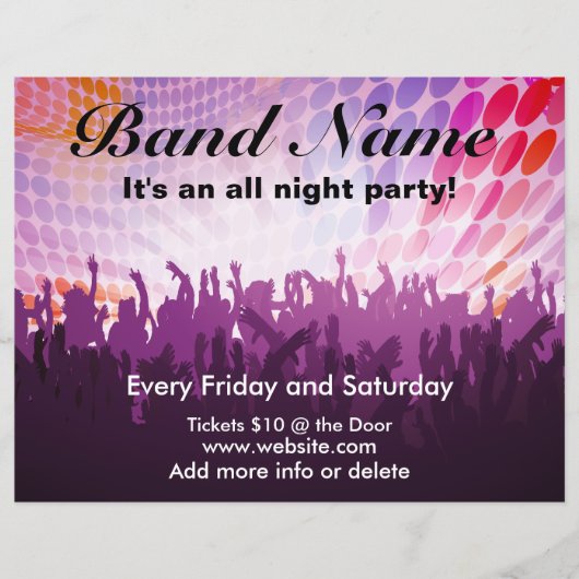 オールナイトパーティーコンサートフライヤー チラシ (正面)