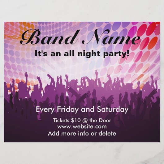 オールナイトパーティーコンサートフライヤー チラシ (正面)