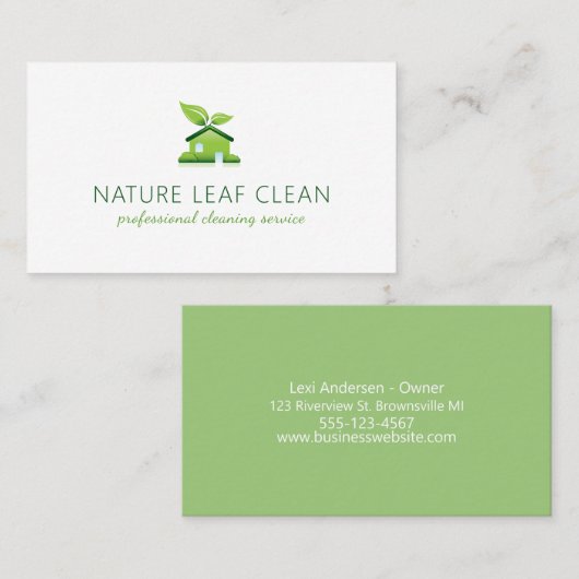 オールナチュラルハウス清掃サービス 名刺 (正面/裏面)