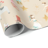 オールナツクラッカークリスマスニュートラルベージュ ラッピングペーパー (ロールコーナー)