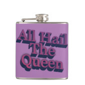 オールハイルザクイーン3Dレターズ引用文 フラスク (正面)
