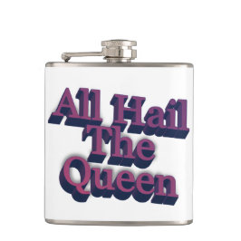 オールハイルザクイーン3D文字 フラスク