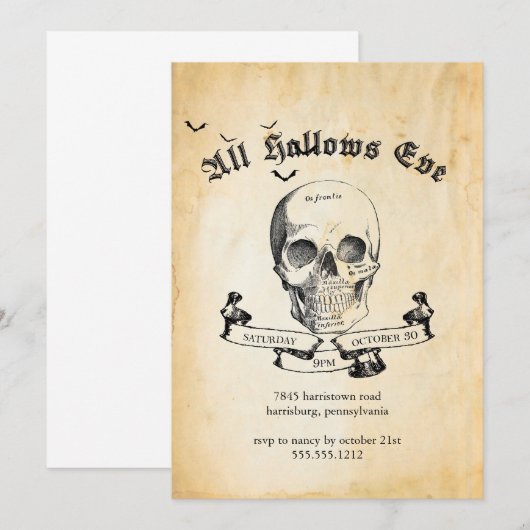 オールハローズイブ 招待状 (正面/裏面)