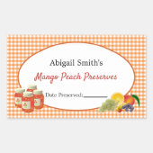 オールパープス カンニングジャー フルーツステッカー 長方形シール (正面)