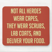 オールヒーローズ衣服ケープ マウスパッド (正面)