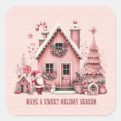 オールピンクは甘いホリデーシーズンハウス スクエアシール (正面)