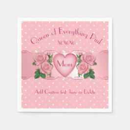 オールピンクママの女王 スタンダードカクテルナプキン