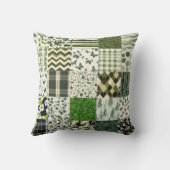 オールフォレストグリーンチートキルトパターン2025 クッション (裏面)