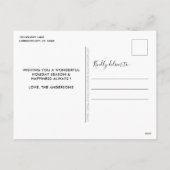 オールブメリールブラックラブラドールクリスマス シーズンポストカード (裏面)