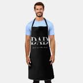 オールブラックのカスタムDADエプロン エプロン (着用した状態)