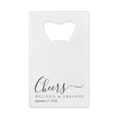 オールブラックの名入れ結婚祝いギフト "Cheers" クレジットカード栓抜き (裏面)