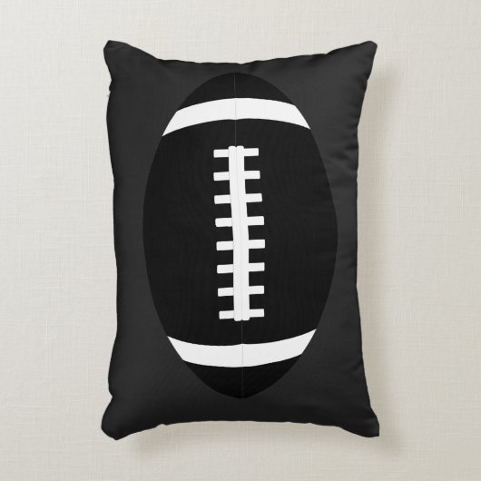 オールブラックアメリカンフットボールボーイズルーム装飾用クッション アクセントクッション (正面(垂直))
