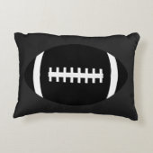 オールブラックアメリカンフットボールボーイズルーム装飾用クッション アクセントクッション (裏面)