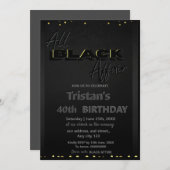 オールブラック アフェア  ご招待 招待状 (正面/裏面)