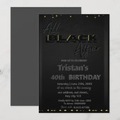 オールブラック アフェア  招待状 (正面/裏面)