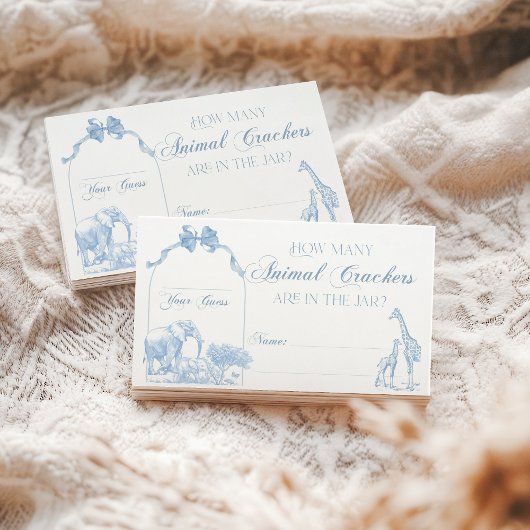 オールブルートイレサファリアニマル男の赤ちゃんシャワー エンクロージャーカード