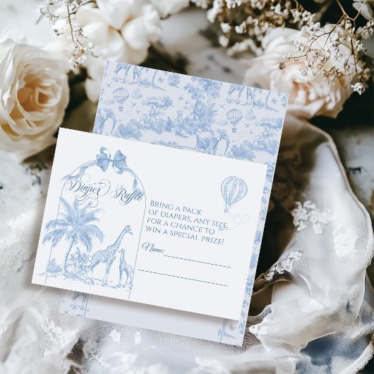 オールブルートイレサファリアニマル男の赤ちゃんシャワー エンクロージャーカード