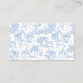 オールブルートイレサファリアニマル男の赤ちゃんシャワー エンクロージャーカード (裏面)