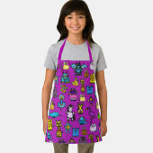 オールプリントエプロン - 紫 エプロン (インサイチュ)