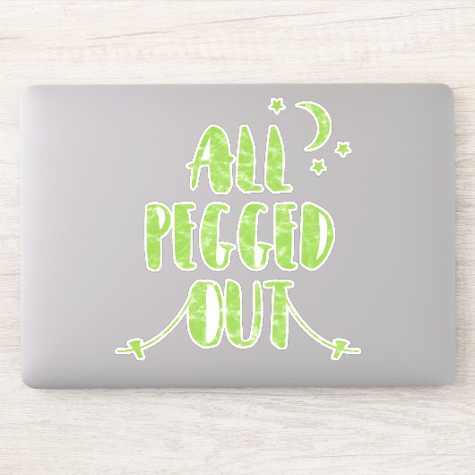 オールペッグドアウトおもしろいキャンピングスリープ引用文 シール (コンピューター)