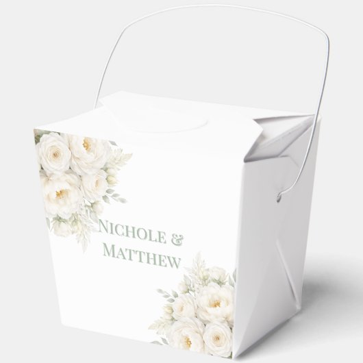 オールホワイトの花嫁式 フェイバーボックス (正面)