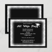 オールホワイトドレスコード テーマ 卒業パーティー ご招待 招待状 (正面/裏面)