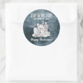 オールホワイトハローウィンパーティステッカー ラウンドシール (バッグ)