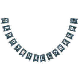 オールホワイトハローウィンパーティバンティングバナー バンティングフラッグ