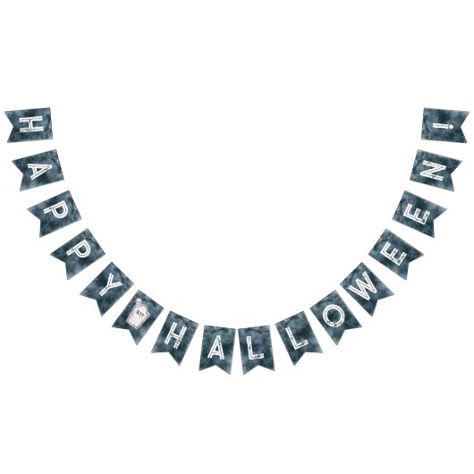 オールホワイトハローウィンパーティバンティングバナー バンティングフラッグ (全)