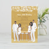 オールホワイトパーティの招待状-アフリカ系アメリカ人 招待状 (スタンド正面)