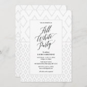 オールホワイトパーティの招待状 招待状 (正面/裏面)