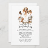 オールホワイトパーティーの招待状 招待状 (正面/裏面)