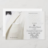 オールホワイトパーティーラグジュアリー 招待状 (正面/裏面)