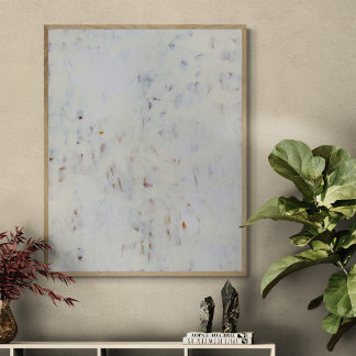 オールホワイト抽象芸術ウォールアー絵を描トズアートプリント ポスター