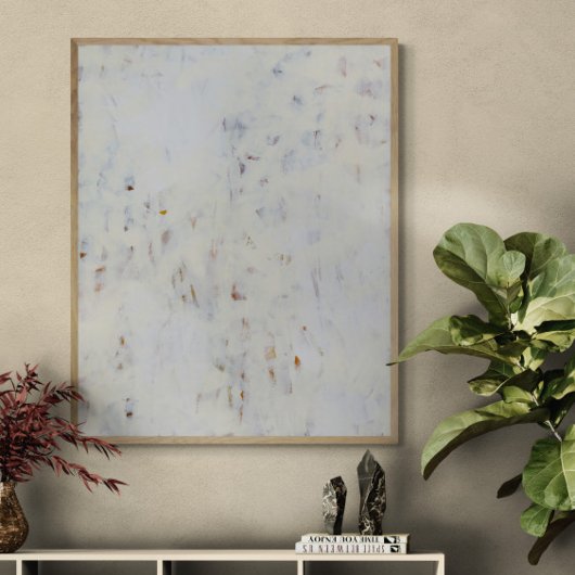 オールホワイト抽象芸術ウォールアー絵を描トズアートプリント ポスター