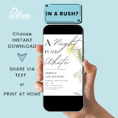 オールホワイト誕生日パーティーの夜 招待状