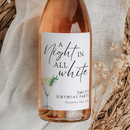 オールホワイト誕生日 ワインラベル