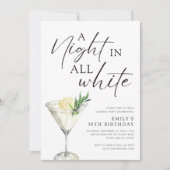 オールホワイト誕生日 招待状 (正面)