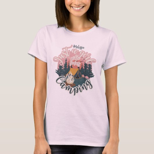 オールマイティ女子キャンパーTシャツ 名前刺繍 Tシャツ (正面)