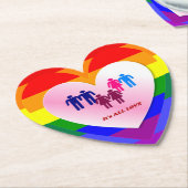 オールラブプライドハートカップル ペーパーコースター (アングル)