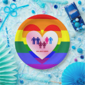 オールラブプライドハートカップル ペーパープレート (パーティー)