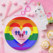 オールラブプライドハートカップル ペーパープレート (パーティー)