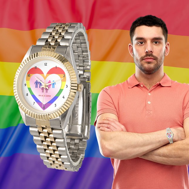 オールラブプライドハートカップル 腕時計 (All Love Pride Heart Couples Watch)