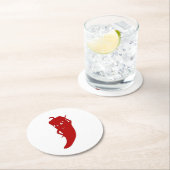 オールレッドホットペッパーDiva ラウンドペーパーコースター (インサイチュ)