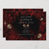 オールレッドローゼズ&スカルダークフローラ結婚ズ 招待状 (正面/裏面)