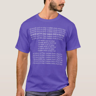 オールワークアンドノープレイ クラシックホラー映画 ヴィンテージ Tシャツ