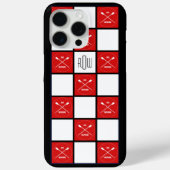 オール赤を超えたモノグラムの漕ぎ手 Case-Mate iPhoneケース (裏面)