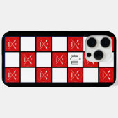 オール赤を超えたモノグラムの漕ぎ手 Case-Mate iPhoneケース (裏面 (横))