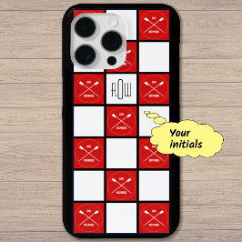 オール赤を超えたモノグラムの漕ぎ手 iPhone 15 PRO MAXケース