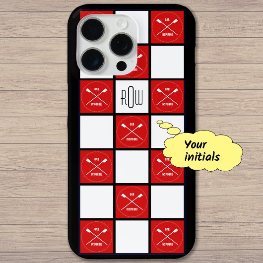 オール赤を超えたモノグラムの漕ぎ手 Case-Mate iPhoneケース